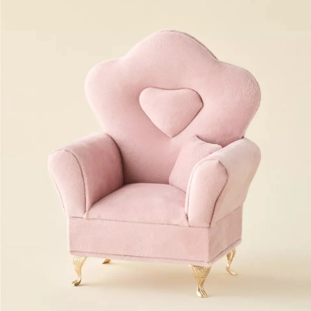 New Velvet Pink Arm Chair Jewelry Box